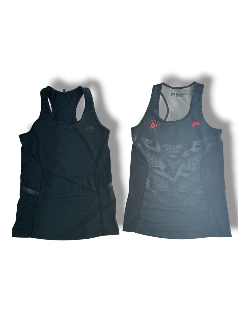 Venum Women’s Tank Top Bundle Size M Black Phantom Dry-Tech MMA Gym Racerback